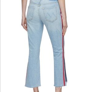 Mother Insider Crop Step Fray Stripe Jeans